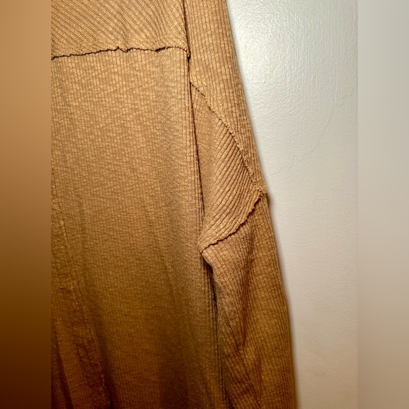 NWT Free People Casey Rib Tunic Sweater Camel Medium - Picture 14 of 16